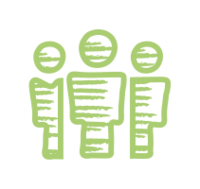 Drei Menschen Icon - grün